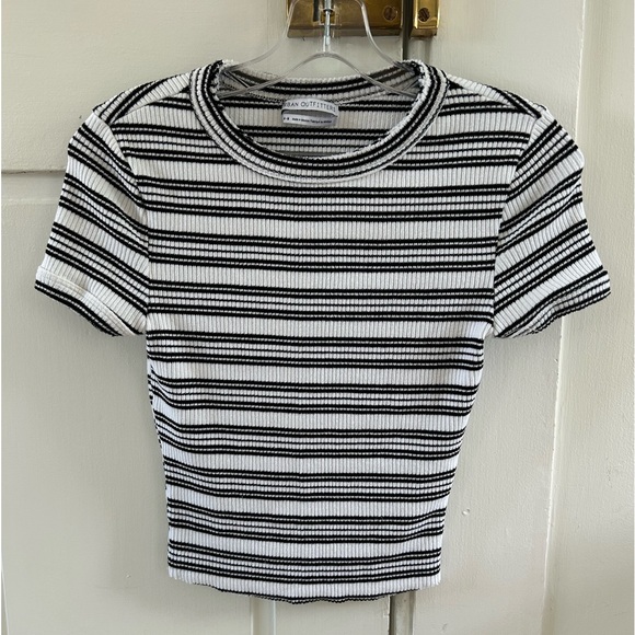 Urban Outfitters Tops - Urban Outfitters Black and White Striped Baby Tee (Medium)